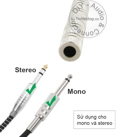 Đầu nối 6.5mm 2 đầu cái - 6.5mm female to 6.5mm female stereo/mono