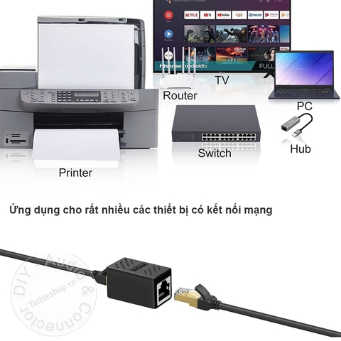 Đầu nối dây mạng LAN Cat5 6 gigabit khuếch đại lên tới 100 mét - Cat5/6 network cable connector