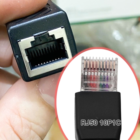 Đầu nối dây mạng 10 pin RJ50 10P10C - 10-pin RJ48 RJ50 female to female socket adapter