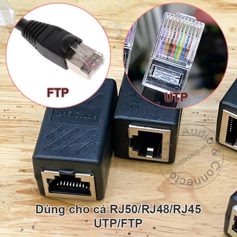 Đầu nối dây mạng 10 pin RJ50 10P10C - 10-pin RJ48 RJ50 female to female socket adapter