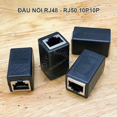 Đầu nối dây mạng 10 pin RJ50 10P10C - 10-pin RJ48 RJ50 female to female socket adapter