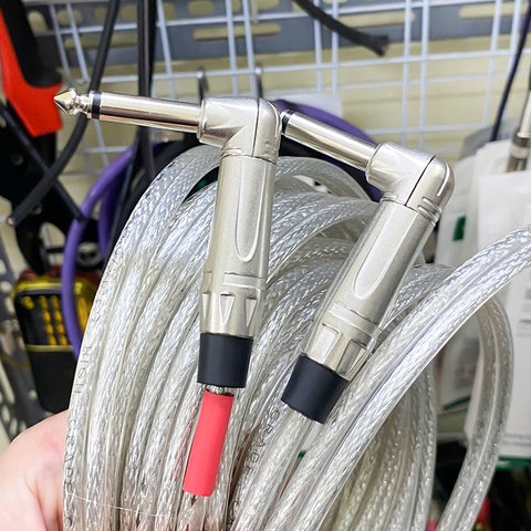 Cặp dây jack 6 ly mono R-L cắm từ Mixer DAC Soundcard sang Loa