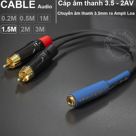 Dây 3.5 cái ra 2 AV đực DIY dài 0.2 mét đến 3 mét Soundking OFC 4N
