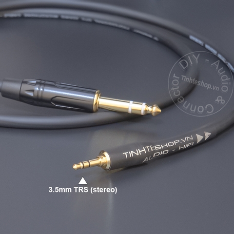 Cáp 3.5 sang 6.5 stereo DIY 0.5 mét đến 10 mét - 3.5mm to 6.5mm audio cable