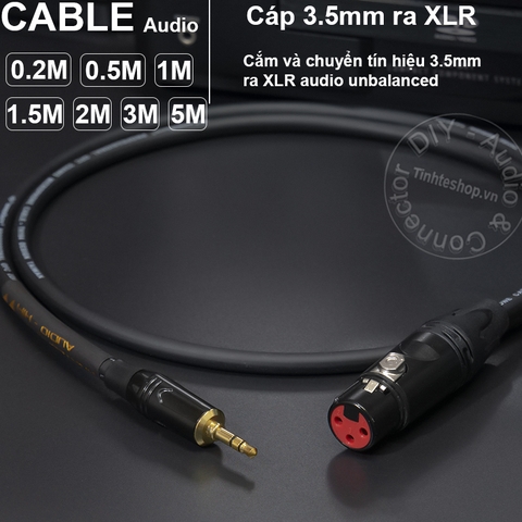 Dây 3.5 ra canon cái chuyển âm thanh từ Laptop Smartphone ra Mix Loa Âm ly