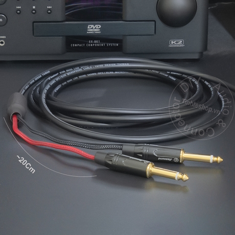 Jack 3.5 ra 2 đầu 6 ly 0.2 đến 10 mét - DIY 3.5mm stereo to 2 jack 6.35mm cable