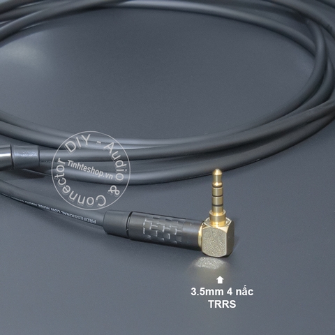 Dây 3.5 3 sang 4 chuyển micro vào Smartphone Tablet - 3.5mm TRS to TRRS microphone cable