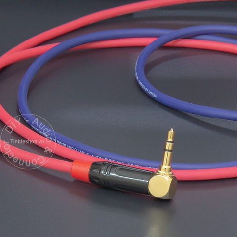 Cáp AUX 3.5 2 đầu bẻ góc DIY 0.2 đến 40 mét - DIY square plug 3.5mm stereo audio cable