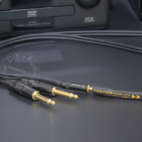 Cáp gộp 2 jack 6 ly mono sang 3.5 stereo DIY 0.2 đến 5 mét - 3.5mm female to 2 6.5mm mono