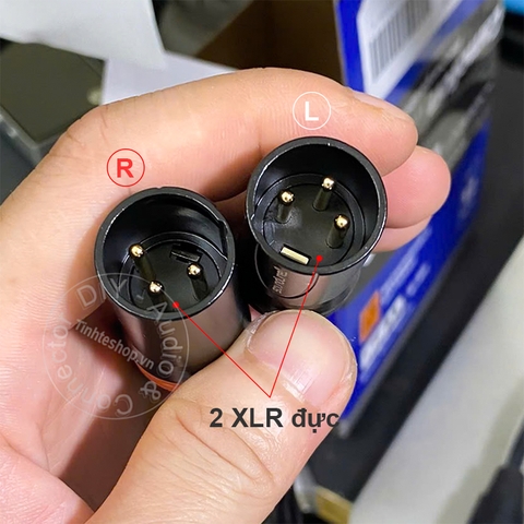 Dây 2 đầu canon đực sang 3.5mm chuyển tín hiệu cho Micro Mixer Sound card.v.v. - 3.5mm male to 2 XLR male cable