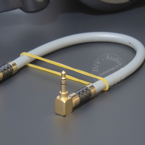 Cáp 3.5 AUX đồng OFC 5N mạ bạc 0.1 đến 5 mét - Silver plated OFC 5N copper core 3.5mm stereo audio cable