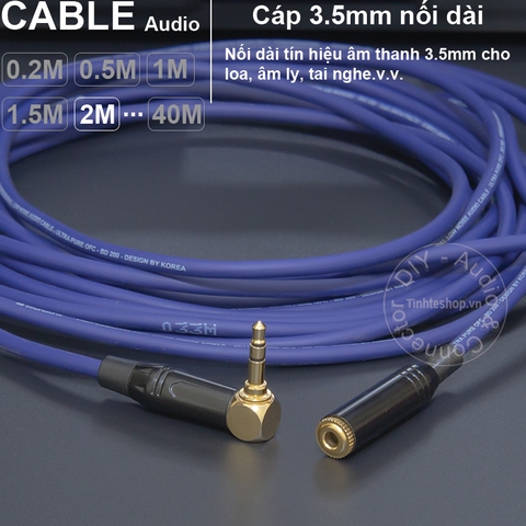 Cáp 3.5 nối dài DIY dài từ 0.2 đến 40 mét - DIY 10 to 40 meter extension 3.5mm stereo audio cable