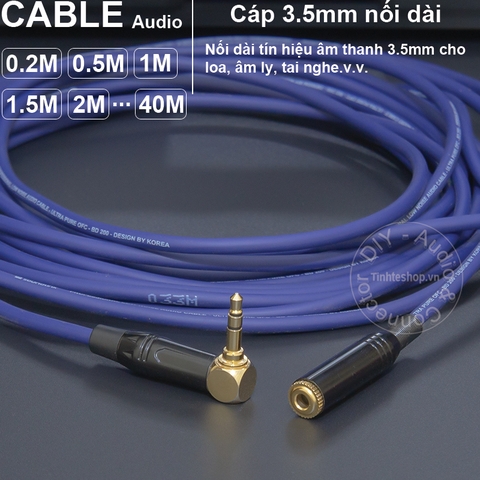 Cáp 3.5 nối dài DIY dài từ 0.2 đến 40 mét - DIY 10 to 40 meter extension 3.5mm stereo audio cable