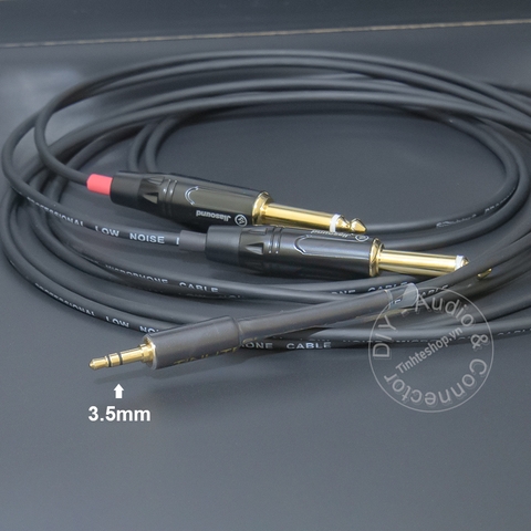 Dây 3.5 sang 2 jack 6 ly cho loa kiểm âm - 1/8 to 1/4 audio cable divided into 2 guides for monitor speakers
