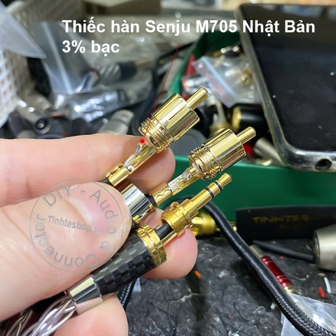 Dây 3.5 ra AV mạ bạc Yarbo - AUX to 2 RCA audio cable with silver-plated copper core