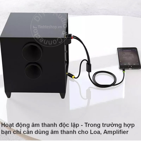 Dây 3.5 ra 3 đầu hoa sen AV cắm cho TV box TV Đầu DVD dài 1.5 mét đến 5 mét