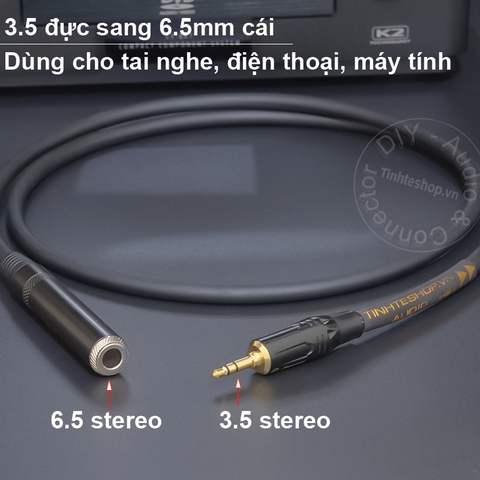 Dây chuyển 3.5 sang 6.5 cái DIY 0.2 đến 5 mét - 3.5mm male to 6.5mm female stereo cable