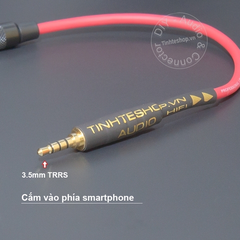 Cáp chuyển đổi livestream giúp bạn tận dụng dây sẵn có - 3-pole to 4-pole audio adapter cable for receiving and transmitting live signals to smartphones.