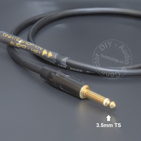 Dây 3.5 TRS sang 6.5 TS unbalanced chuyển âm thanh Smartphone Laptop sang Loa liền công suất - 1/8 stereo to 1/4 mono audio cable for active speakers
