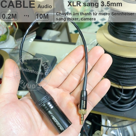 Dây micro Sennheiser 3.5 sang canon đực - 3.5mm to XLR male balanced audio cable