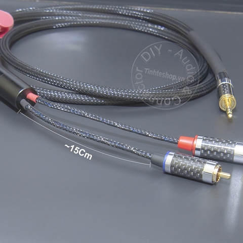 Dây audio 3.5 sang 2 đầu hoa sen Canare Nhật Bản