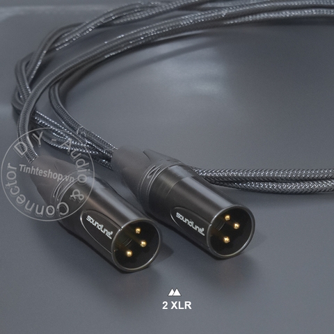 Dây balanced 4.4 sang 2 canon đực 0.2 đến 5 mét - 4.4mm out 2 male XLR balanced audio cable DIY