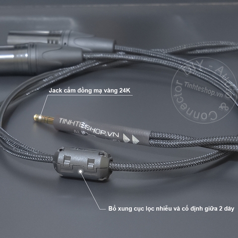Dây balanced 4.4 sang 2 canon đực 0.2 đến 5 mét - 4.4mm out 2 male XLR balanced audio cable DIY