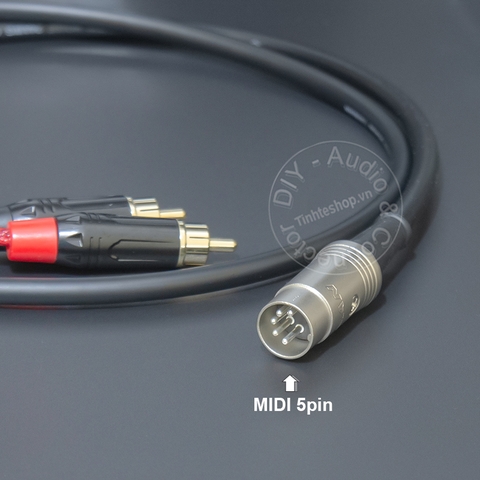 Cáp 5 pin sang AV chuyển âm thanh từ Âm ly cổ Băng cối sang loa - 5pin to 2 RCA MIDI audio cable