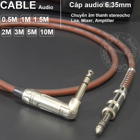 Dây 6ly stereo thẳng và vuông góc DIY 0.5M đến 10M - 6.5mm TRS cable