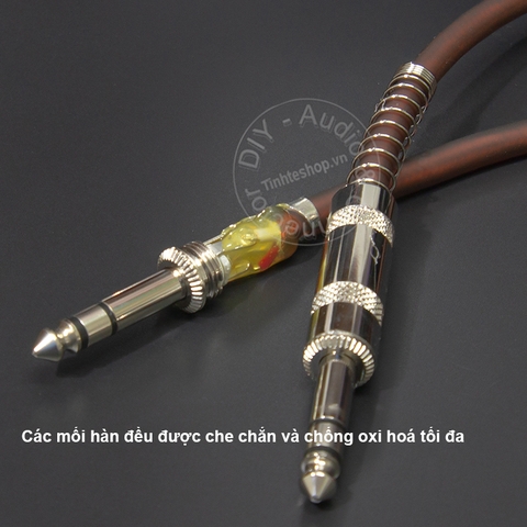 Dây 2 đầu 6.5mm stereo DIY 0.5M đến 10M - 6.35mm stereo cable