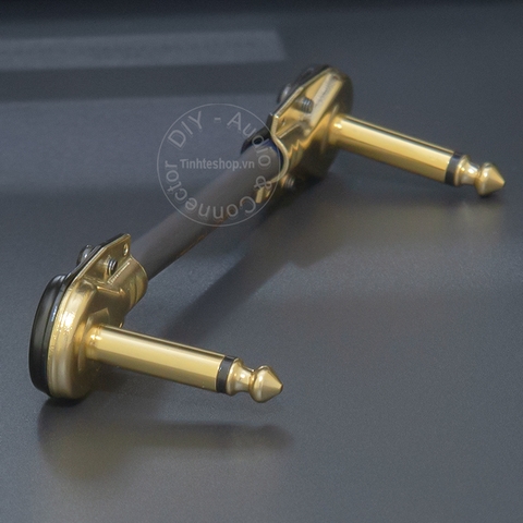 Dây 2 đầu 6 ly công vuông góc cho EQ ghi ta DIY 10Cm đến 50Cm - Brief 1/4 TS audio cable for guitar tuner