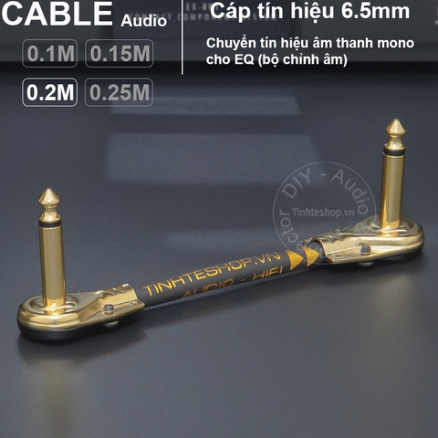 Dây 2 đầu 6 ly công vuông góc cho EQ ghi ta DIY 10Cm đến 50Cm - Brief 1/4 TS audio cable for guitar tuner