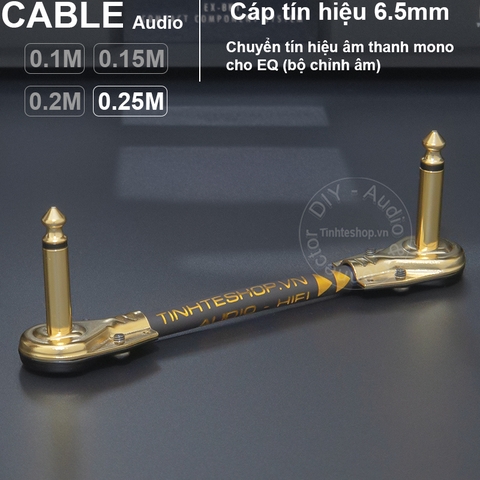 Dây 2 đầu 6 ly công vuông góc cho EQ ghi ta DIY 10Cm đến 50Cm - Brief 1/4 TS audio cable for guitar tuner