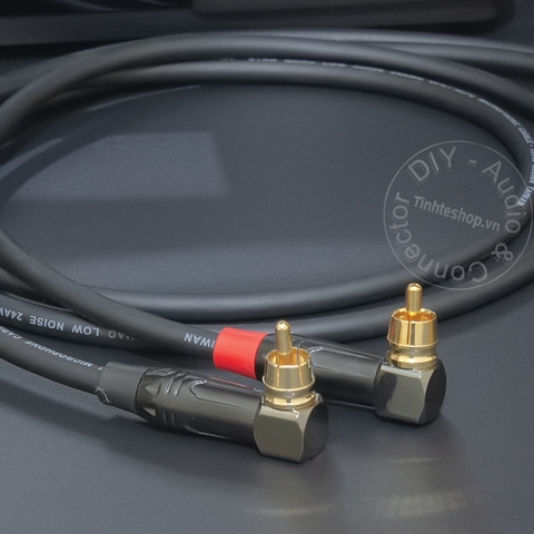 Dây 6.5 ra AV vuông góc 1 cặp DIY 0.5 đến 5 mét - 1/4 TS to RCA cable