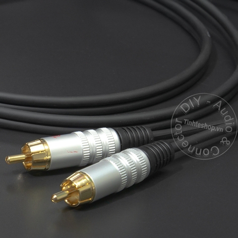 Cáp 6ly mono ra 2 AV DIY 0.5M đến 5M - 6.35mm mono to 2 RCA cable