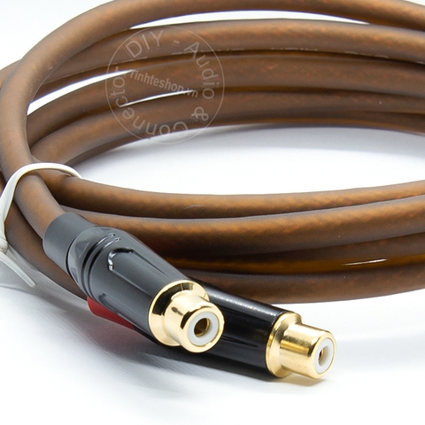 Cáp hoa sen sang 6 ly 2 sợi DIY 0.5 mét đến 3 mét - 6.5mm male to RCA female cable 2 wire
