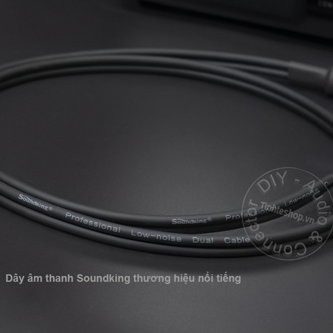 Dây jack 6 ly stereo ra 2 AV cong DIY 0.5M đến 5M - 6.5mm TRS to 2 RCA cable