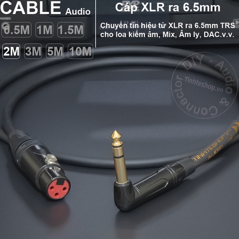 Cáp canon sang 6 ly TRS DIY 0.5 đến 10 mét - XLR female to 6.35mm TRS audio cable