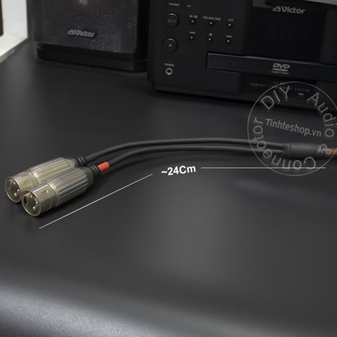 Cáp 6.5 ra 2 canon đực DIY 0.5 đến 5 mét - 6.35mm to 2 XLR male cale