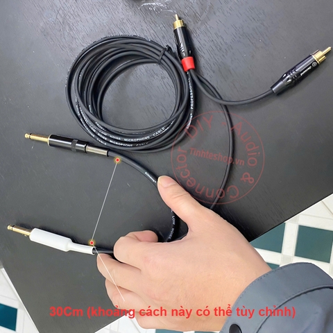 Dây 6 ly sang 6 ly sang 2 RCA tùy chỉnh theo yêu cầu của Khách hàng