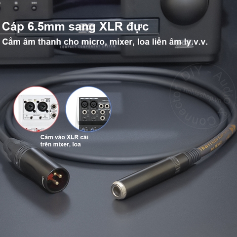 Cáp 6.5 ra canon cái - 6.5mm female to XLR female cable