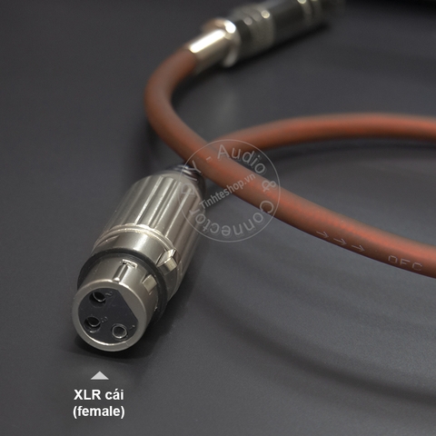 Cáp micro 6.5 ra canon cái DIY 0.5 đến 10 mét - XLR female to 6.35mm TS cable