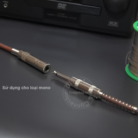 6.5 ly mono ra 2AV DIY 0.5M đến 10M - 6.35mm mono to RCA cable
