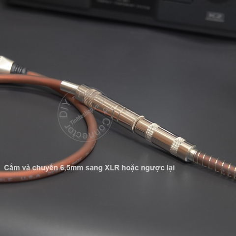 Dây chuyển 6.5mm cái ra canon đực DIY 0.5M đến 3M - XLR male to 6.5mm female cable