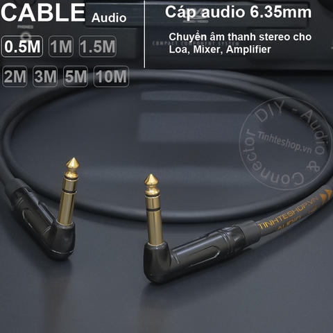Cáp 6.5mm balanced DIY 0.5 đến 10 mét - DIY balanced 6.5mm stereo cable
