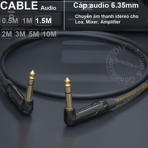 Cáp 6.5mm balanced DIY 0.5 đến 10 mét - DIY balanced 6.5mm stereo cable