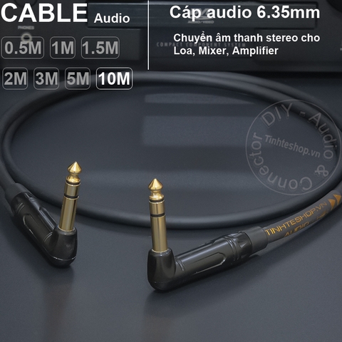 Cáp 6.5mm balanced DIY 0.5 đến 10 mét - DIY balanced 6.5mm stereo cable