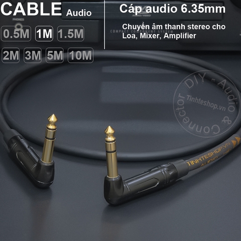 Cáp 6.5mm balanced DIY 0.5 đến 10 mét - DIY balanced 6.5mm stereo cable