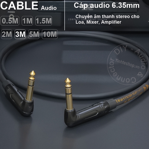 Cáp 6.5mm balanced DIY 0.5 đến 10 mét - DIY balanced 6.5mm stereo cable