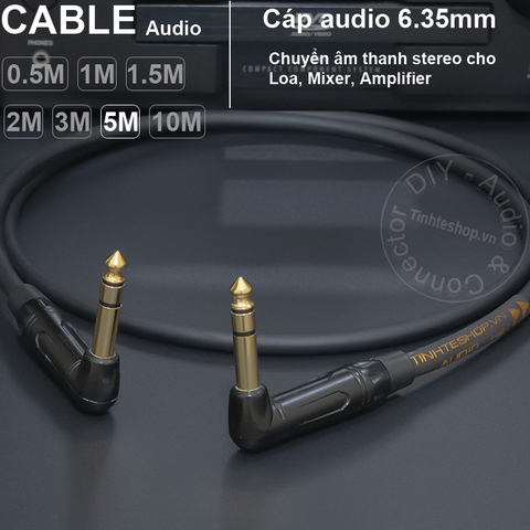 Cáp 6.5mm balanced DIY 0.5 đến 10 mét - DIY balanced 6.5mm stereo cable